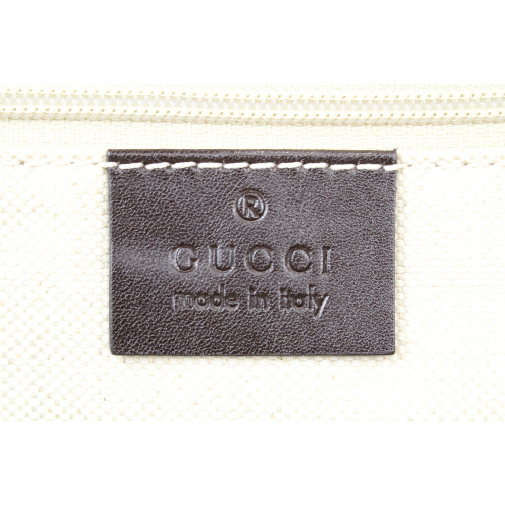 GUCCI Sukey Tote Bag Beige Tan Brown GG Canvas Leather - Picture 7 of 7